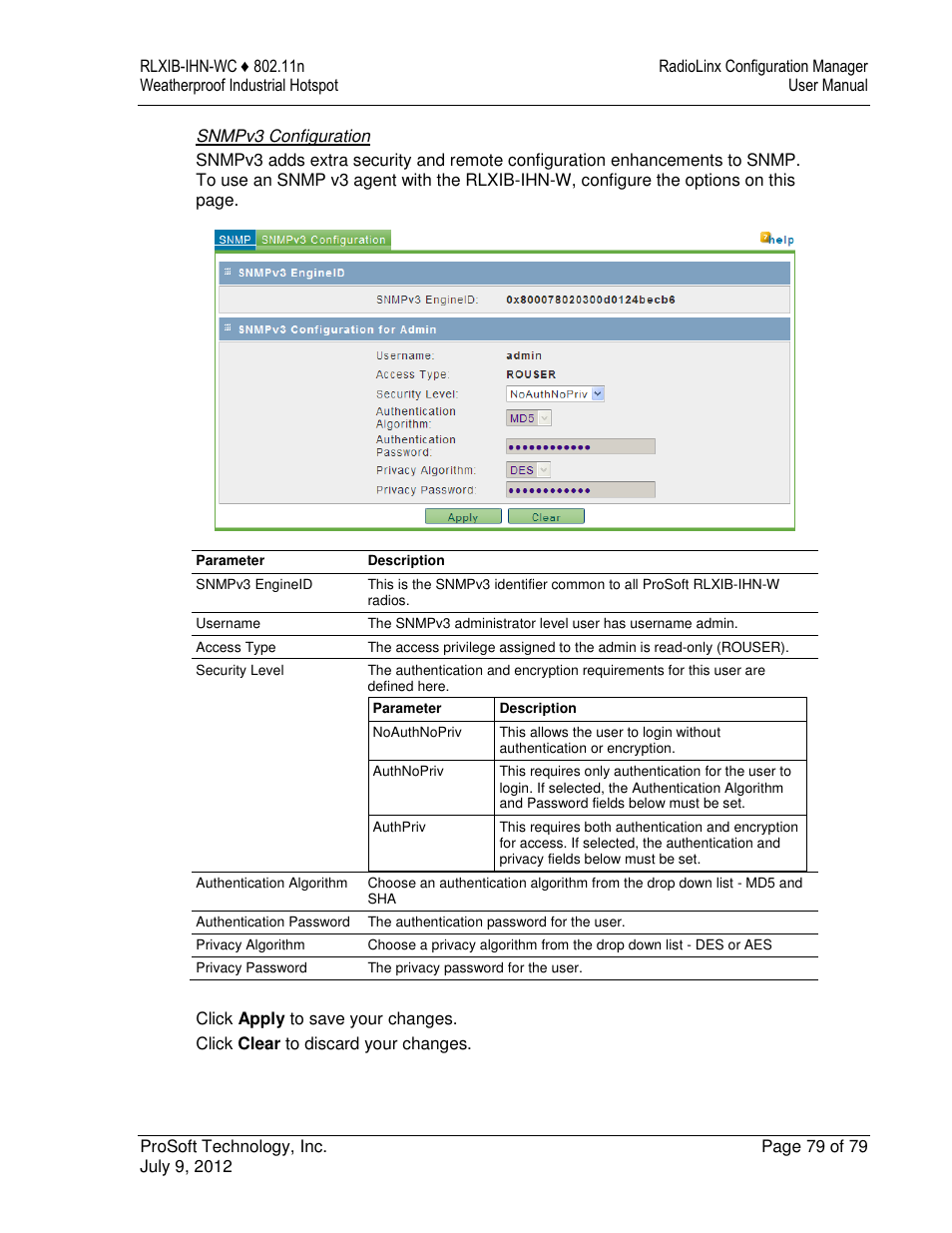 ProSoft Technology RLXIB-IHN-W-E User Manual | Page 79 / 167