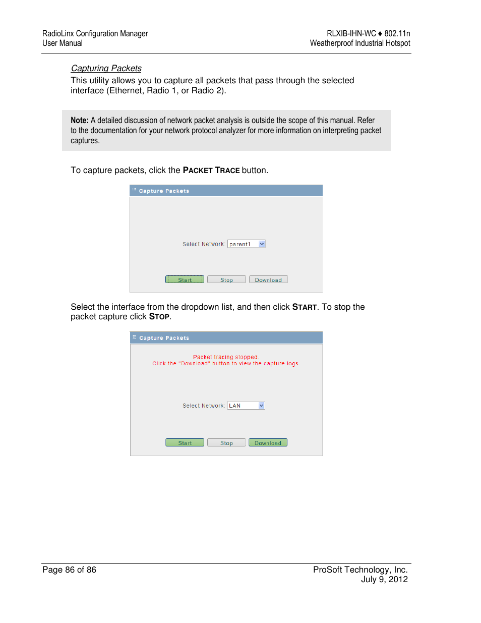 ProSoft Technology RLXIB-IHN-W-E User Manual | Page 86 / 167