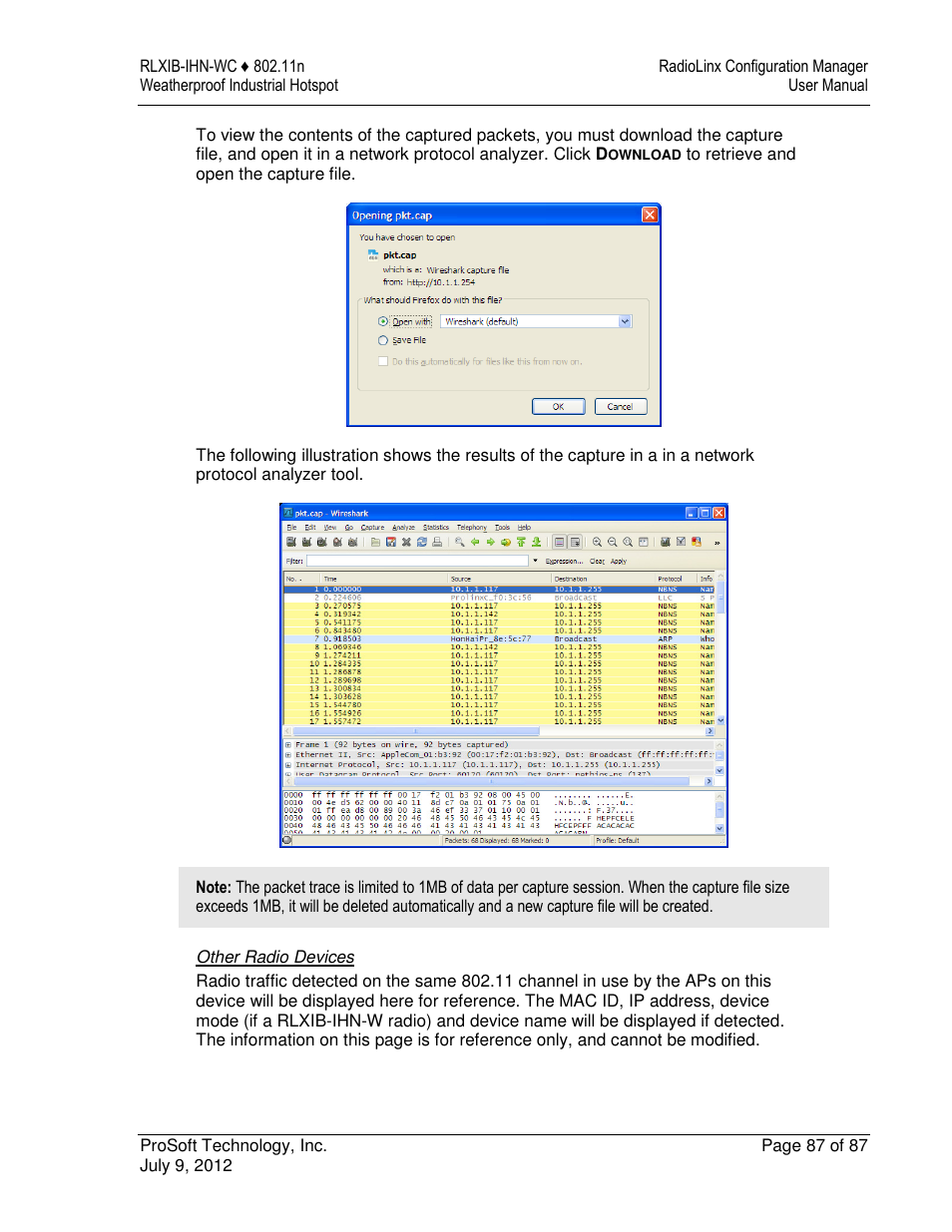 ProSoft Technology RLXIB-IHN-W-E User Manual | Page 87 / 167