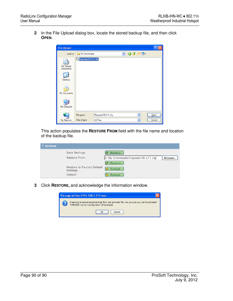 ProSoft Technology RLXIB-IHN-W-E User Manual | Page 90 / 167