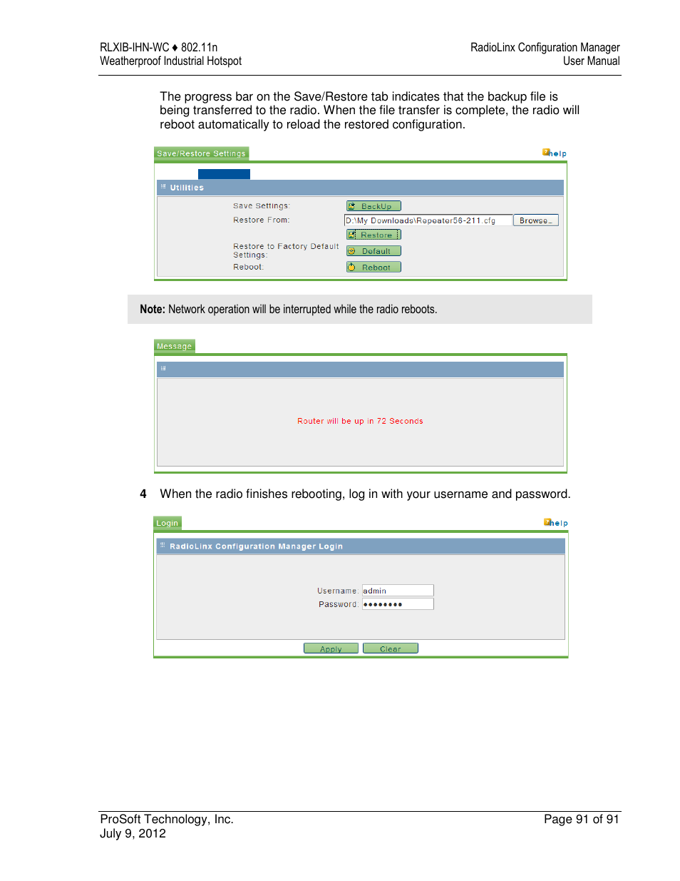 ProSoft Technology RLXIB-IHN-W-E User Manual | Page 91 / 167