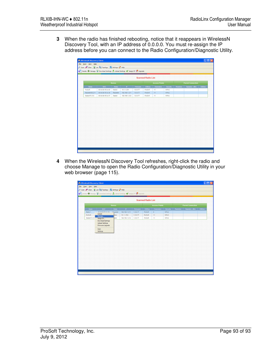ProSoft Technology RLXIB-IHN-W-E User Manual | Page 93 / 167