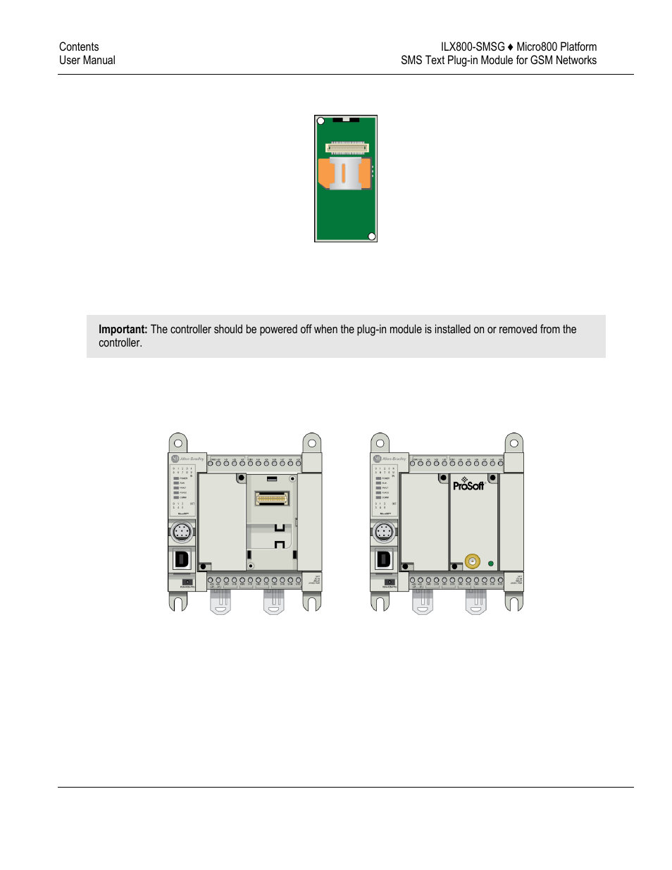 Installing the ilx800-smsg plug-in module, Installing an antenna | ProSoft Technology ILX800-SMSG User Manual | Page 10 / 41