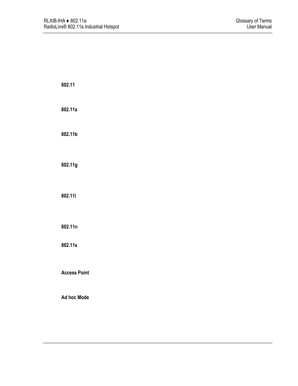 8glossary of terms | ProSoft Technology RLXIB-IHA-A User Manual | Page 107 / 123