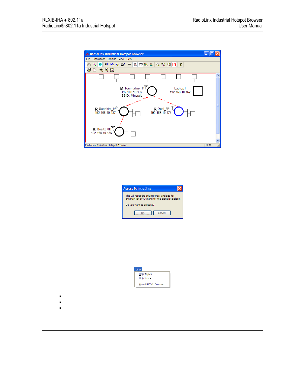 Help menu | ProSoft Technology RLXIB-IHA-A User Manual | Page 87 / 123