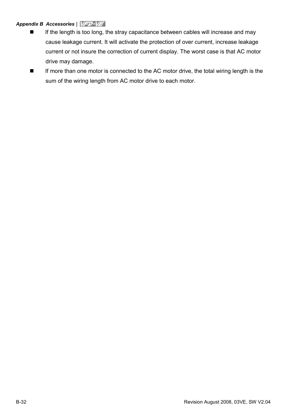 Delta Electronics AC Motor Drive VFD-VE Series User Manual | Page 271 / 291
