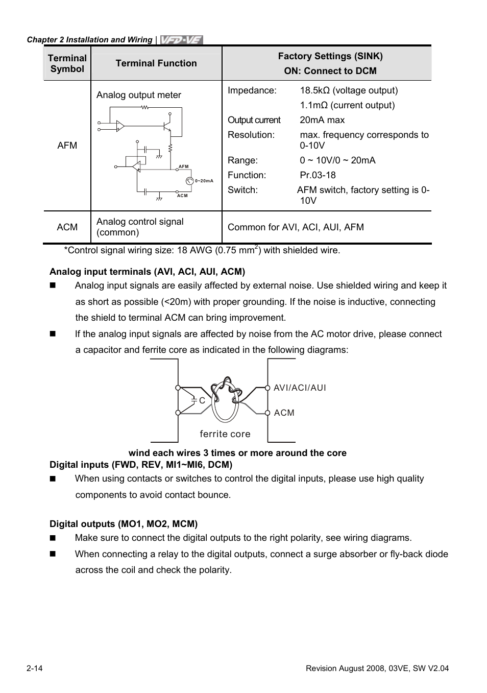 Delta Electronics AC Motor Drive VFD-VE Series User Manual | Page 37 / 291
