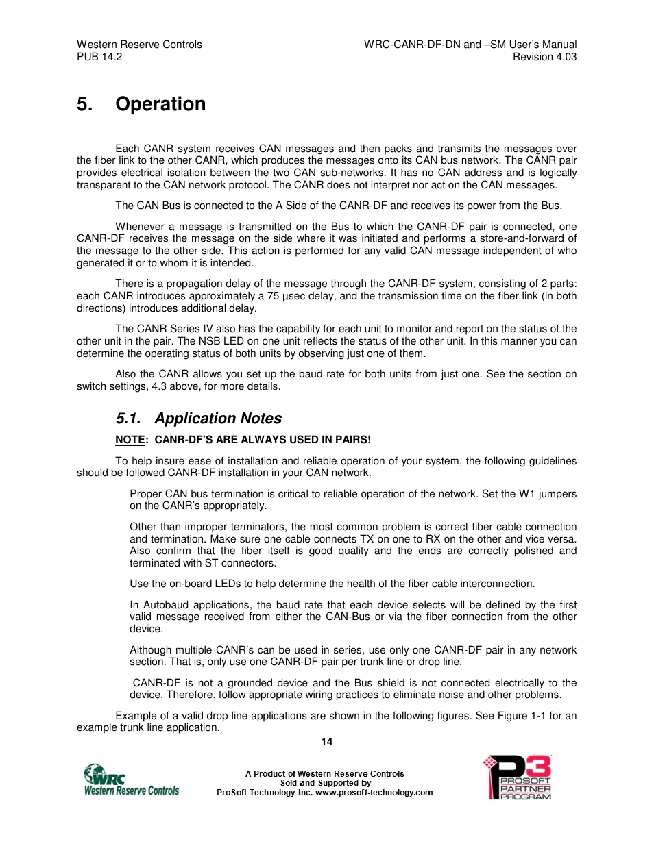 Operation | ProSoft Technology WRC-CANR-DF User Manual | Page 18 / 26