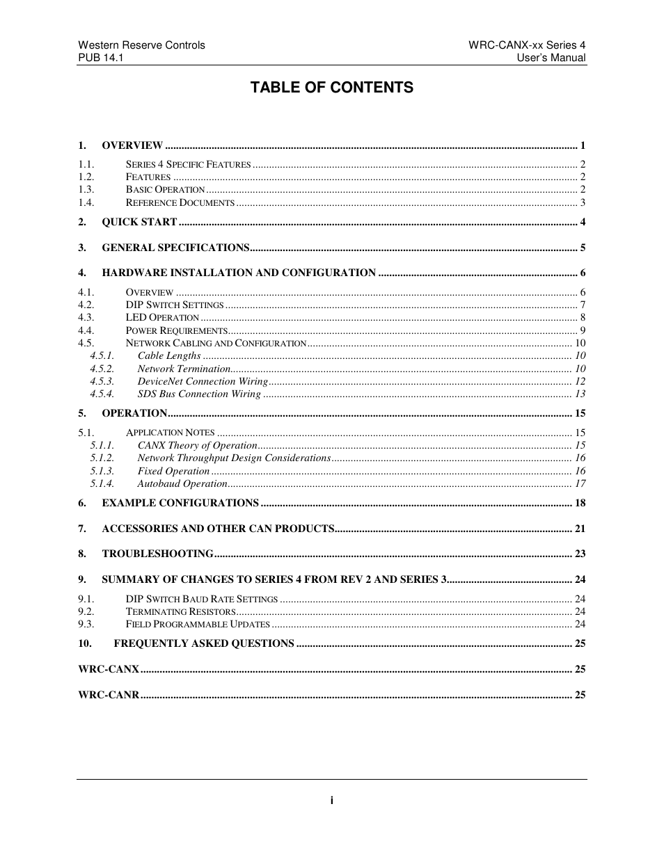 ProSoft Technology WRC-CANX User Manual | Page 3 / 33