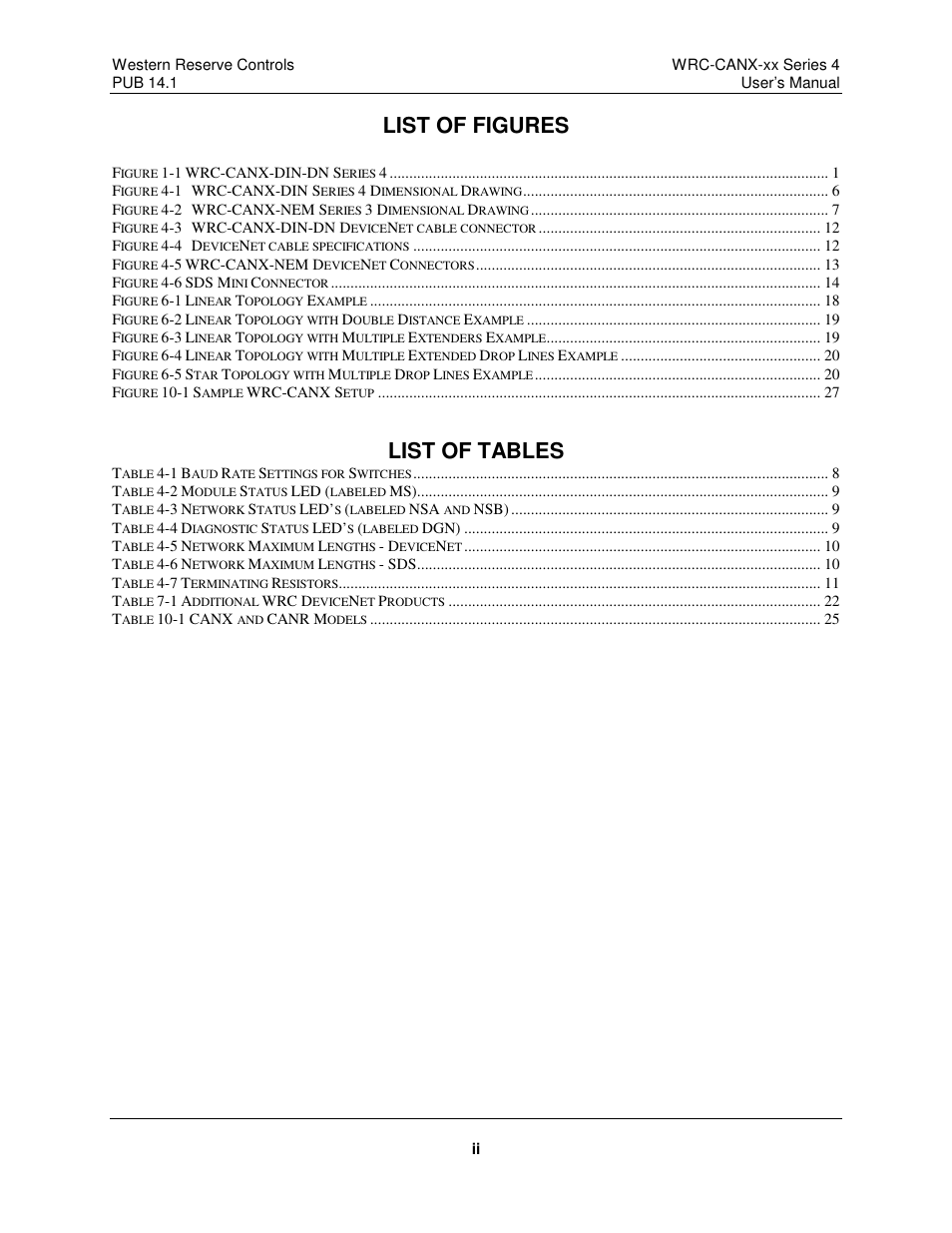 List of figures, List of tables | ProSoft Technology WRC-CANX User Manual | Page 4 / 33