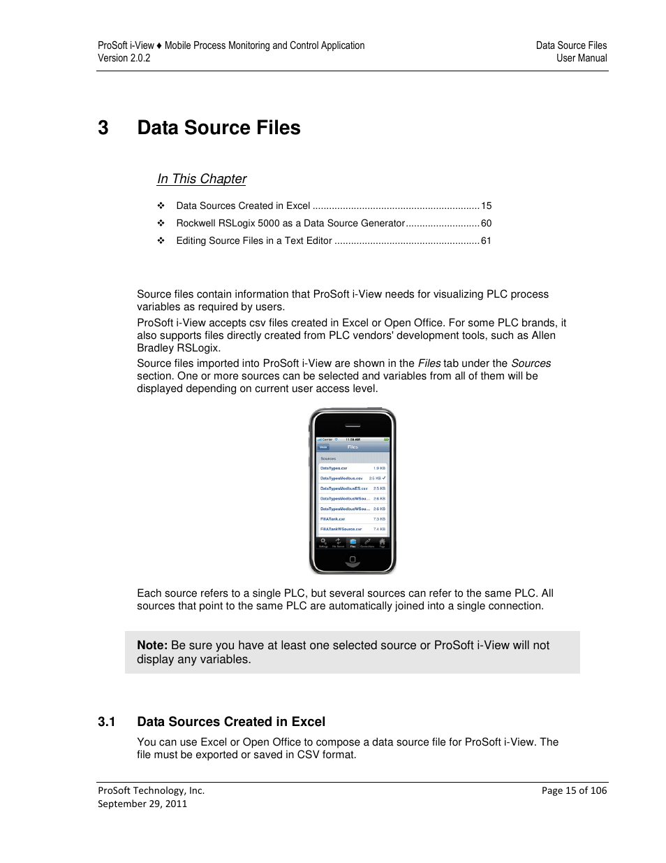 3data source files | ProSoft Technology ProSoft i-View User Manual | Page 15 / 106