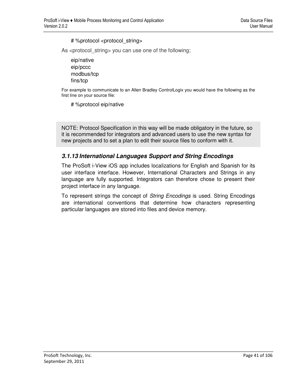 ProSoft Technology ProSoft i-View User Manual | Page 41 / 106