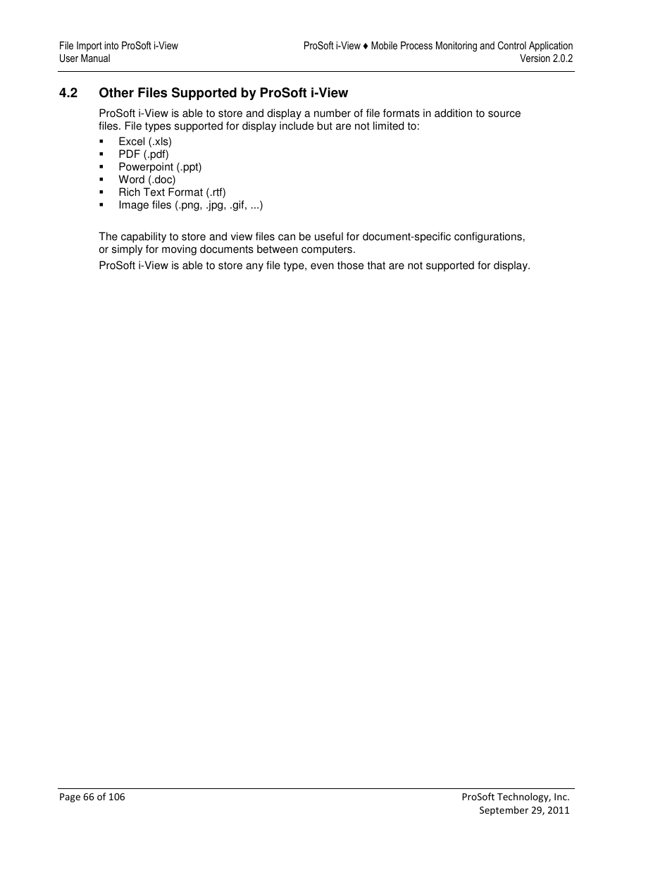 ProSoft Technology ProSoft i-View User Manual | Page 66 / 106