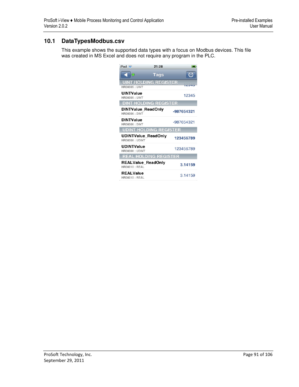 ProSoft Technology ProSoft i-View User Manual | Page 91 / 106