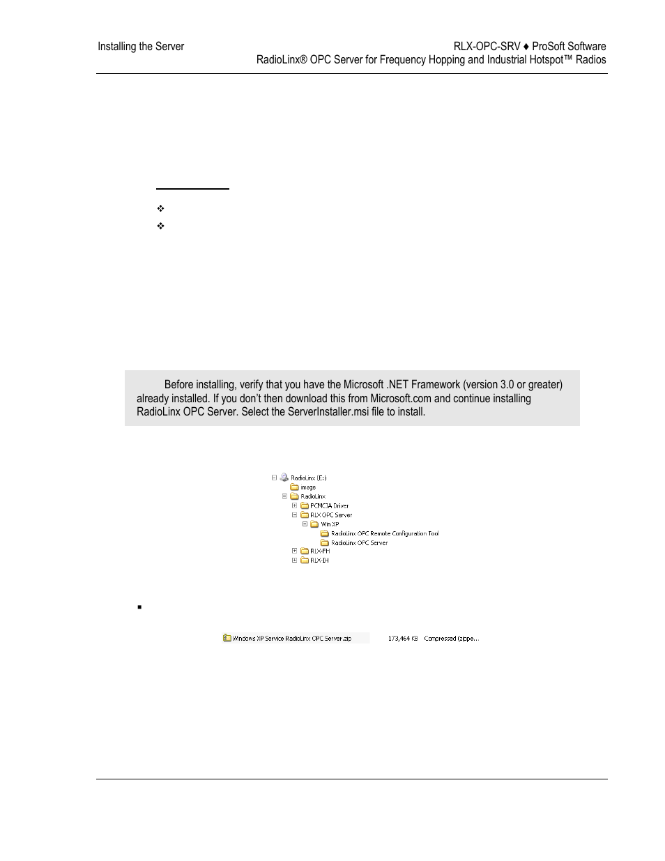 Installing the server, 2 installing the server | ProSoft Technology RLX-OPC-SRV User Manual | Page 17 / 108