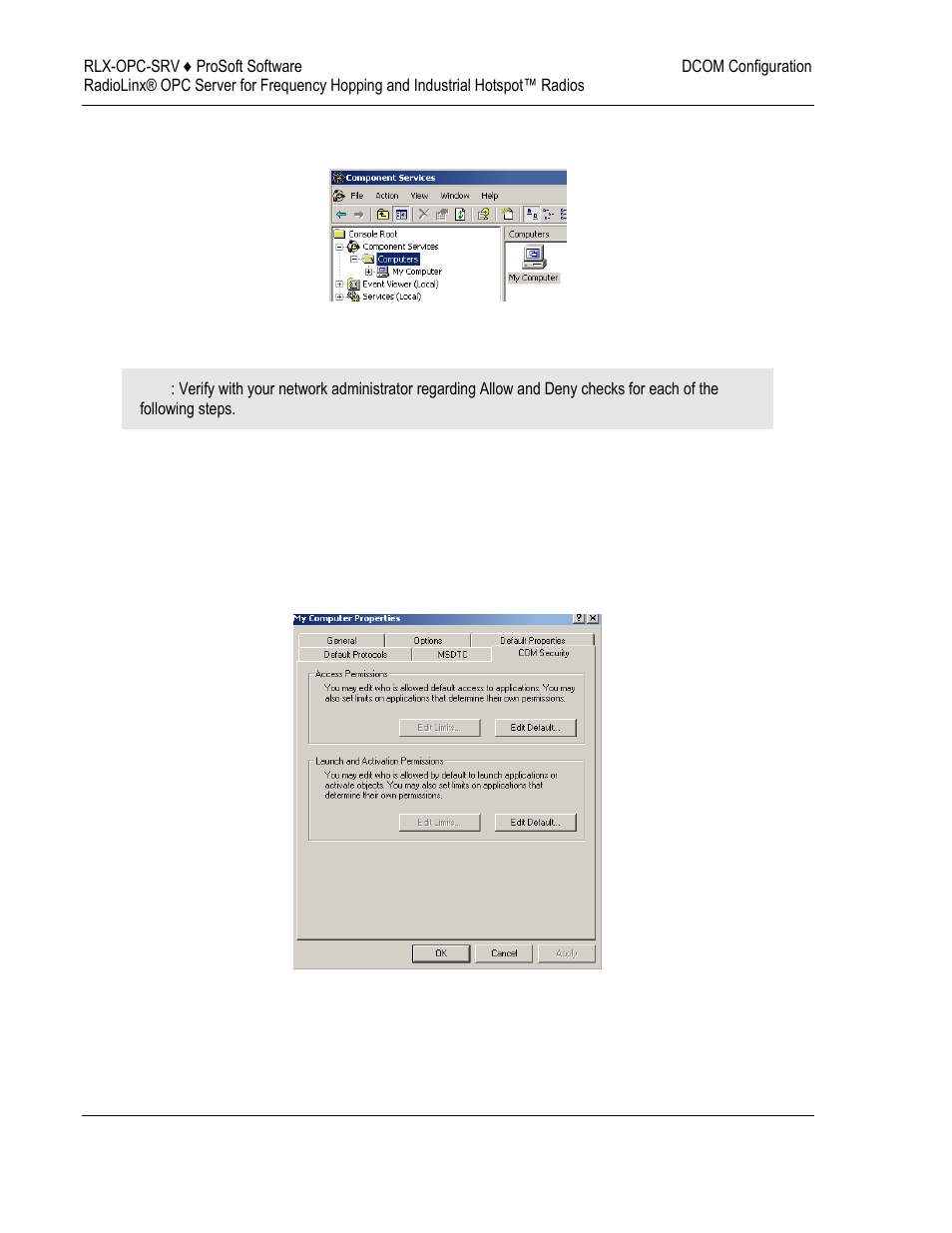 My computer properties checks, Computer, Properties checks | ProSoft Technology RLX-OPC-SRV User Manual | Page 38 / 108