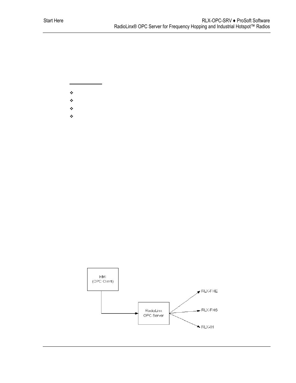 Start here, About the radiolinx opc server, 1 start here | ProSoft Technology RLX-OPC-SRV User Manual | Page 5 / 108