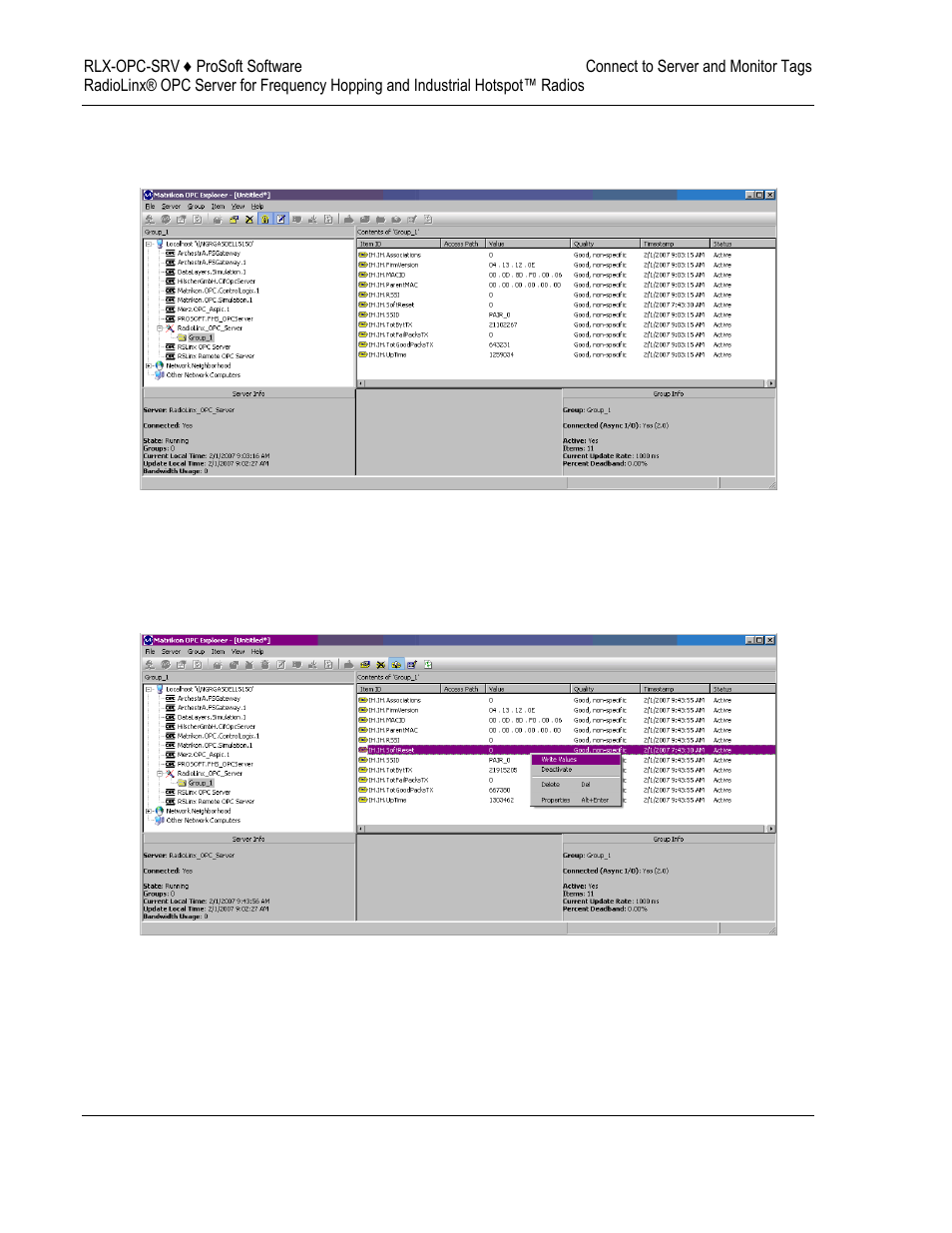 ProSoft Technology RLX-OPC-SRV User Manual | Page 64 / 108