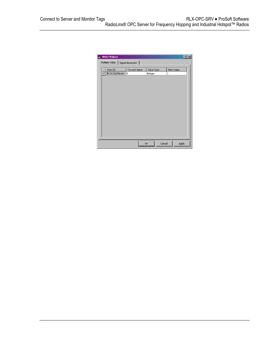 Rsview example, Connections, Rsview | Example | ProSoft Technology RLX-OPC-SRV User Manual | Page 65 / 108