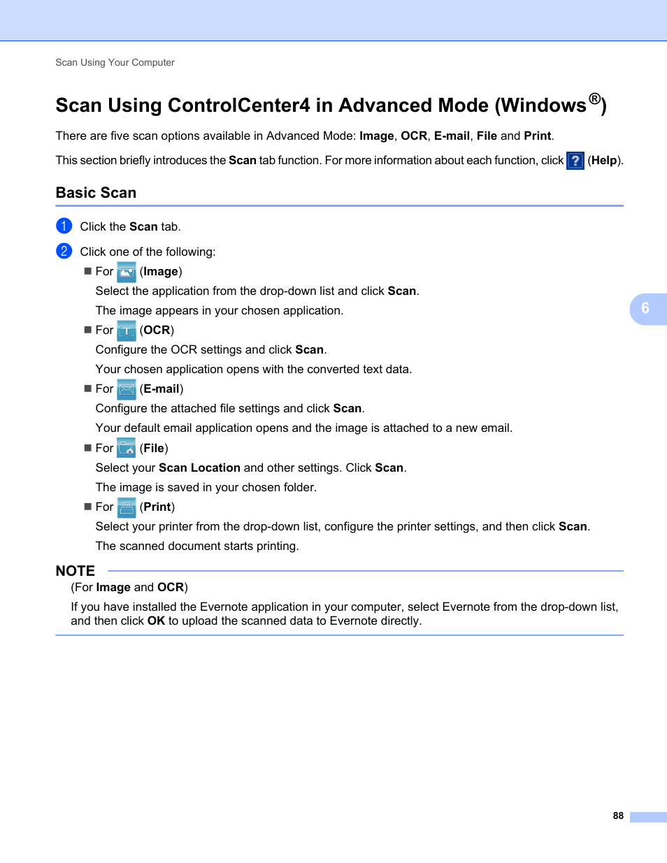 Basic scan | Brother ADS-2400N User Manual | Page 104 / 319