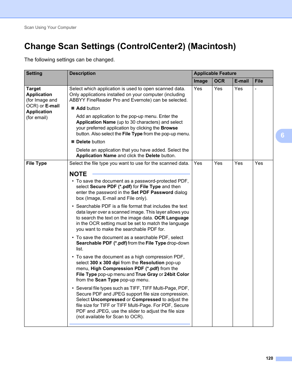 Change scan settings (controlcenter2) (macintosh) | Brother ADS-2400N User Manual | Page 136 / 319