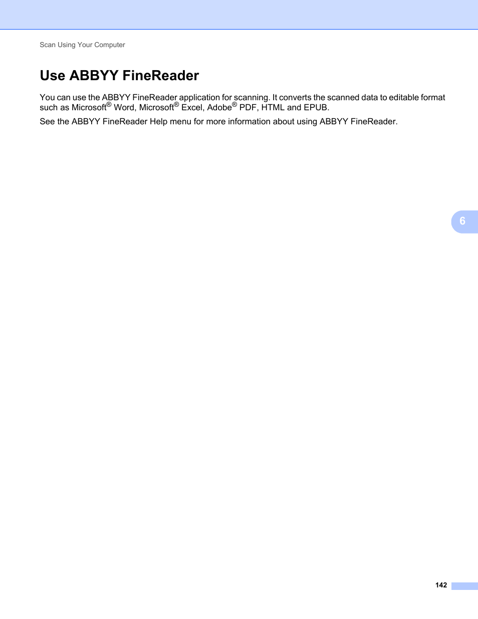 Use abbyy finereader | Brother ADS-2400N User Manual | Page 158 / 319