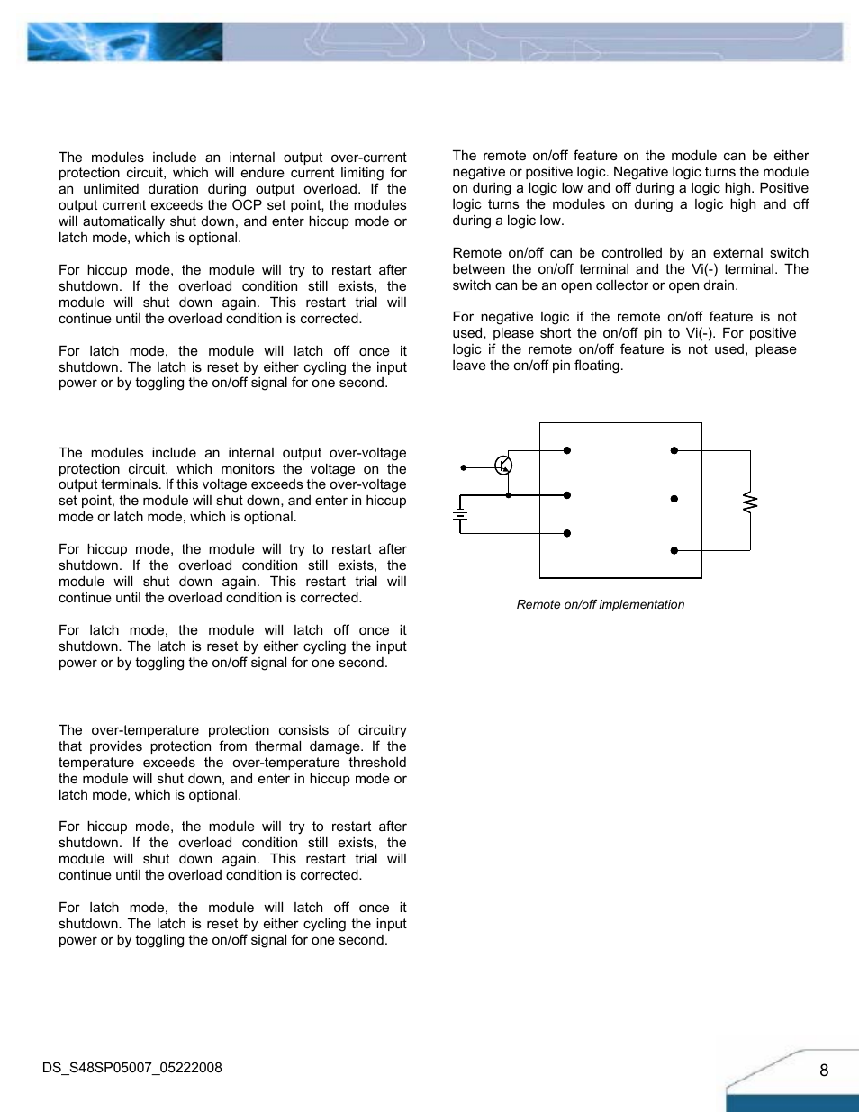 Features descriptions | Delta Electronics S48SP User Manual | Page 8 / 14
