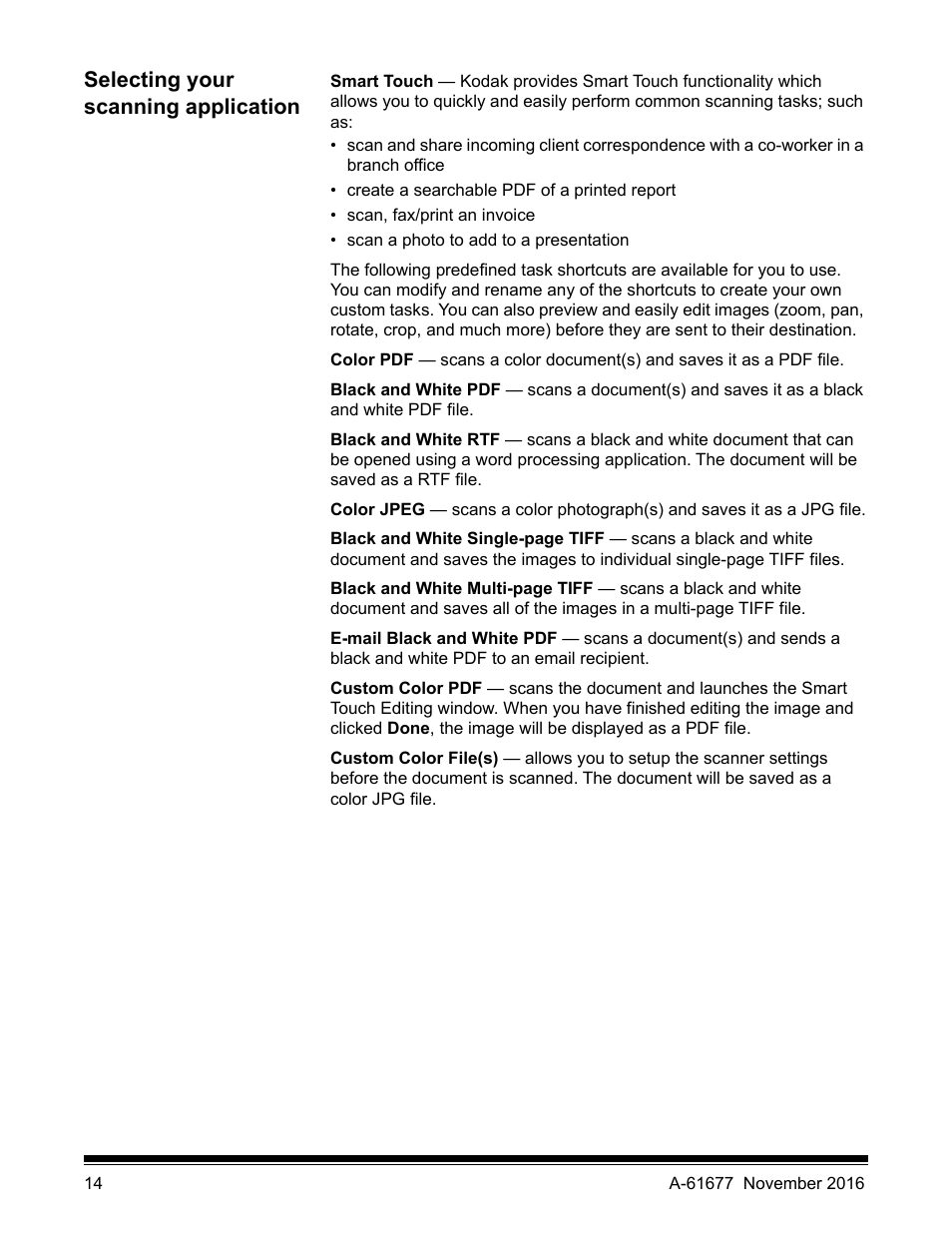 Selecting your scanning application | Kodak i2420 User Manual | Page 20 / 48