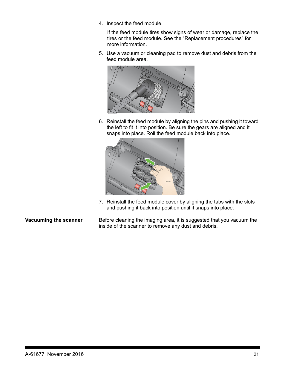 Vacuuming the scanner | Kodak i2420 User Manual | Page 27 / 48