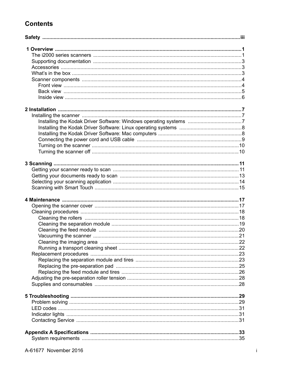 Kodak i2420 User Manual | Page 3 / 48