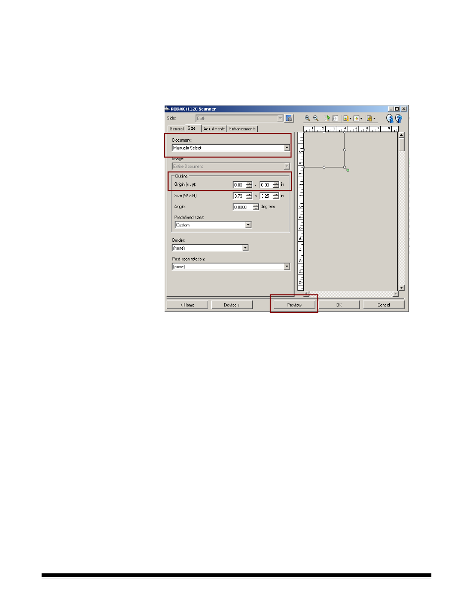 Using manual cropping modes | Kodak i2420 User Manual | Page 8 / 13