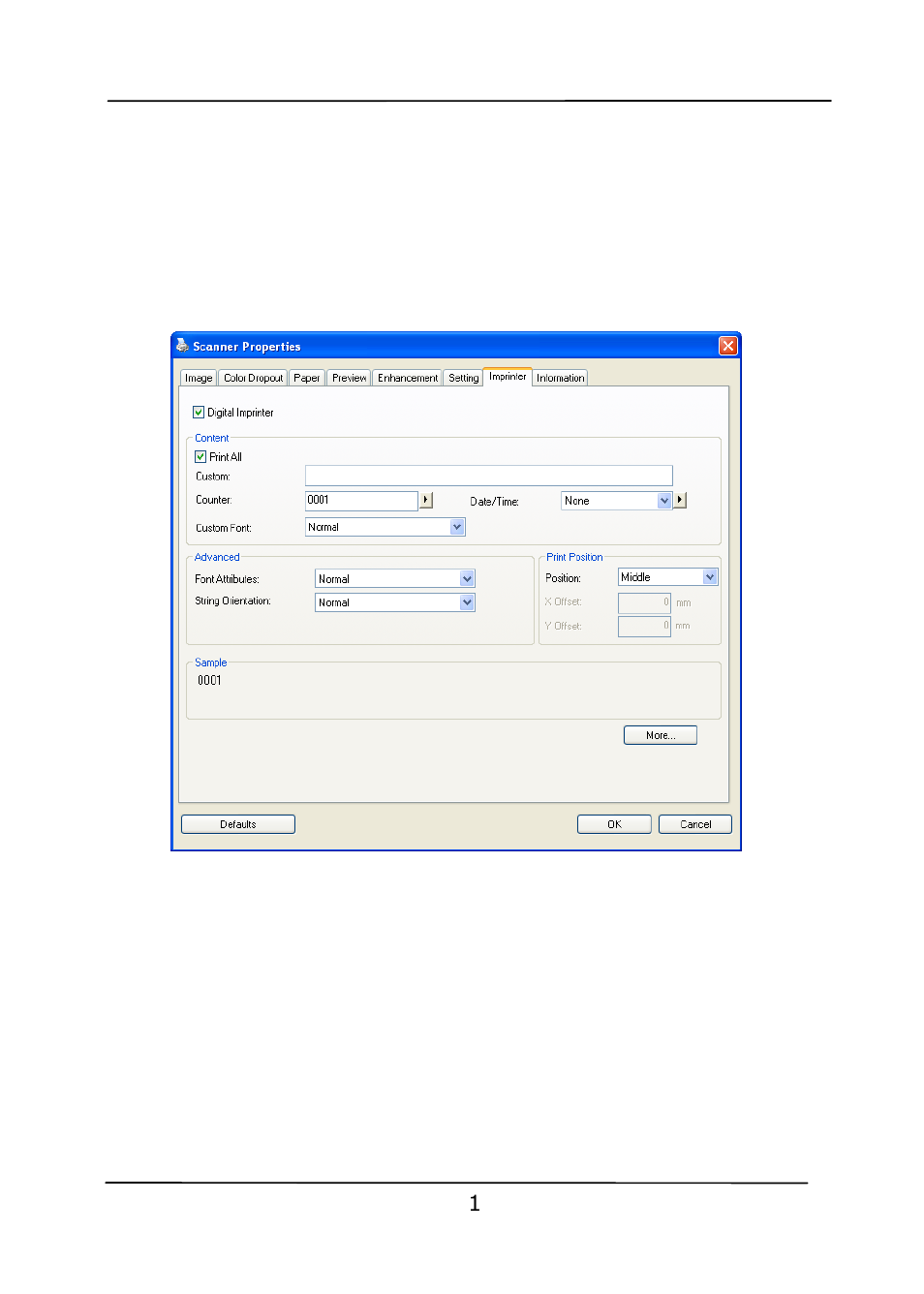 13 the imprinter tab, The imprinter tab | Avision AD260 User Manual | Page 104 / 132