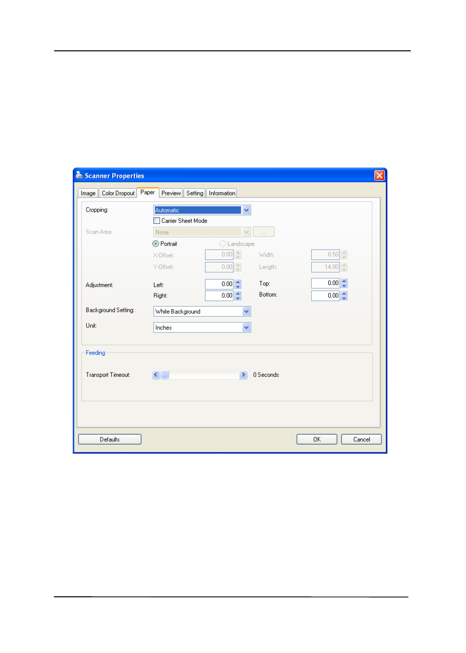 6 the paper tab, The paper tab | Avision AD260 User Manual | Page 68 / 132