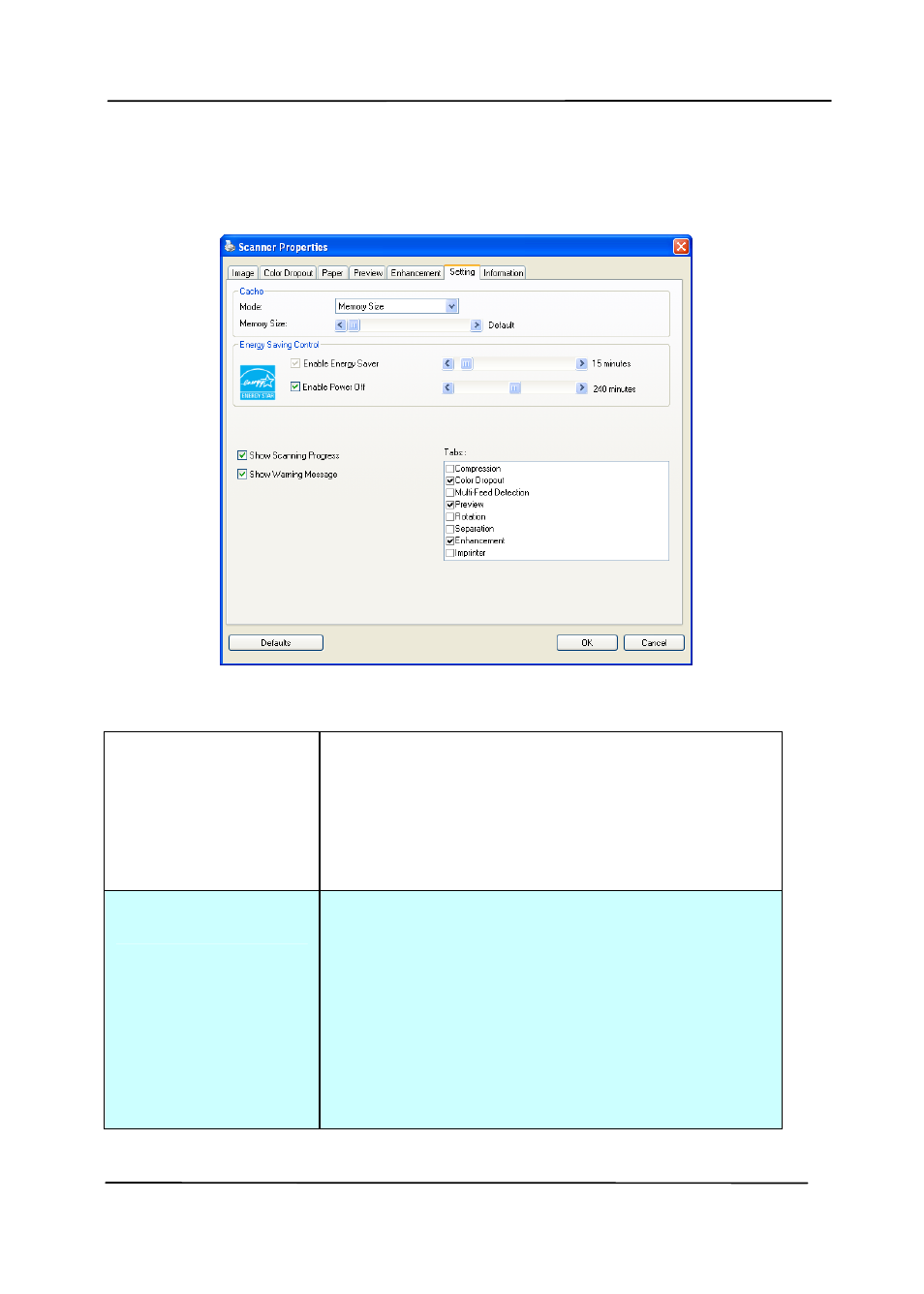 12 the setting tab | Avision AD250F User Manual | Page 104 / 137