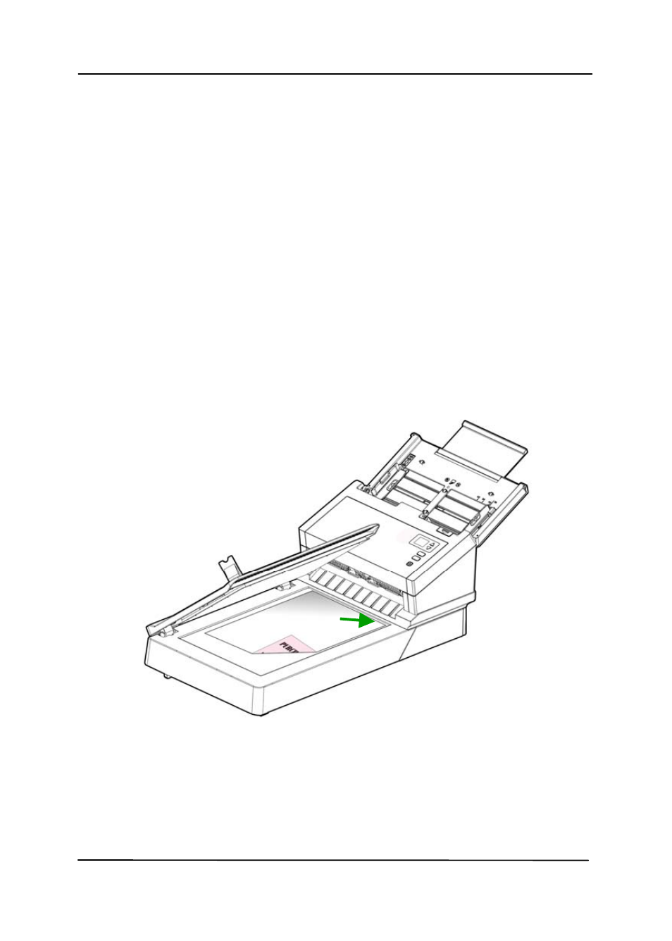 Completing your first scan, 1 placing your document on the flatbed | Avision AD250F User Manual | Page 21 / 137