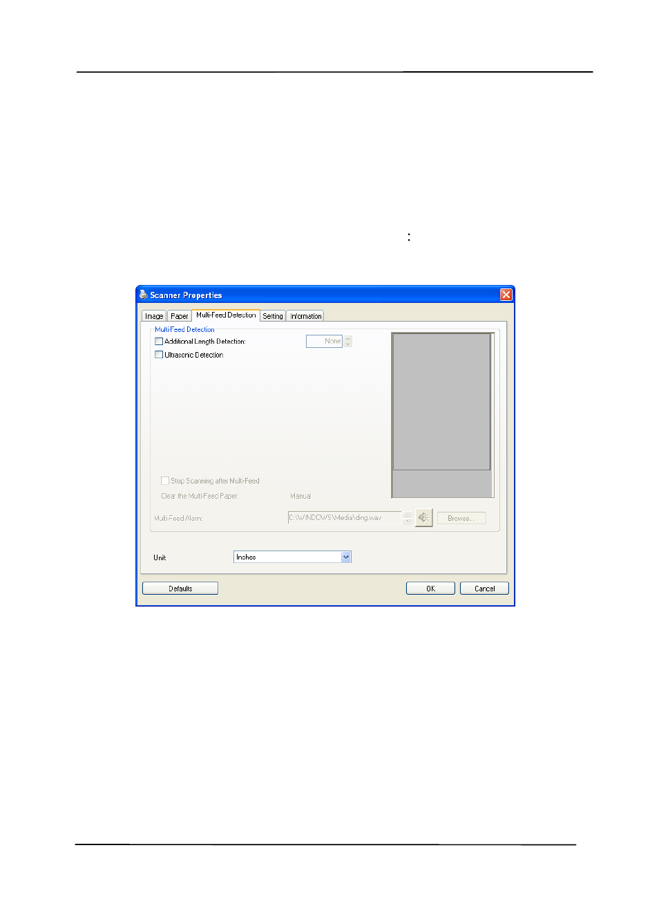 7 the multi-feed detection tab | Avision AD250F User Manual | Page 84 / 137