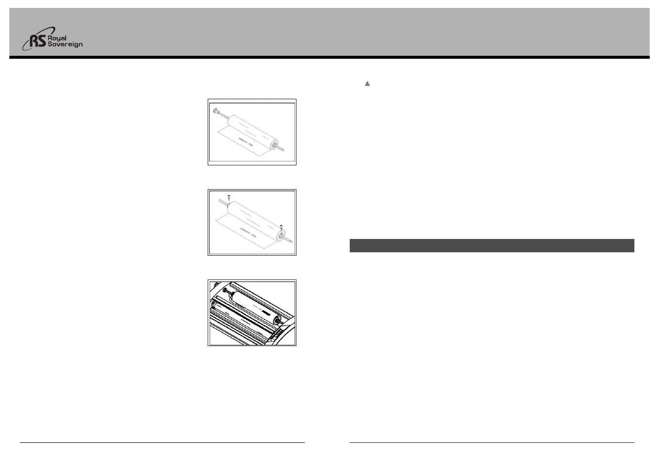 Rsl-380, Maintenance, Loading lower roll film | Royal Sovereign RSL-380 User Manual | Page 6 / 7