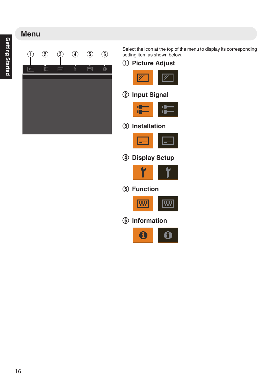 Menu | JVC DLA-Z1 User Manual | Page 16 / 80