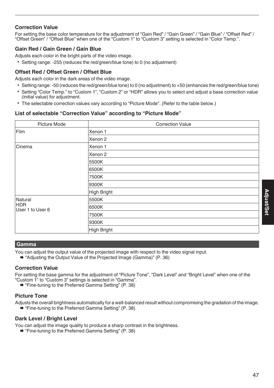 JVC DLA-Z1 User Manual | Page 47 / 80