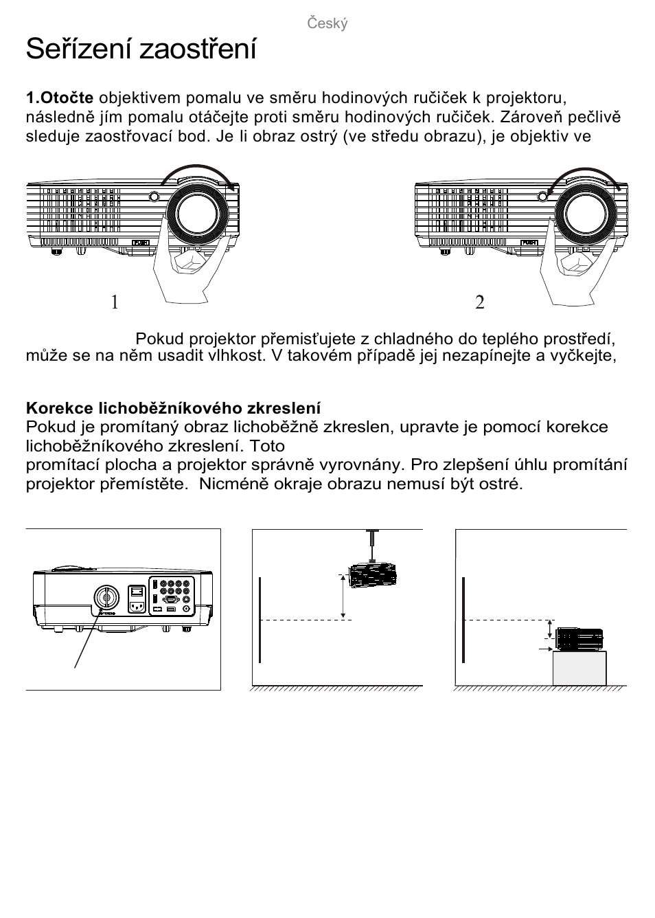 Seřízení zaostření | Overmax Multipic 3.1 User Manual | Page 33 / 88