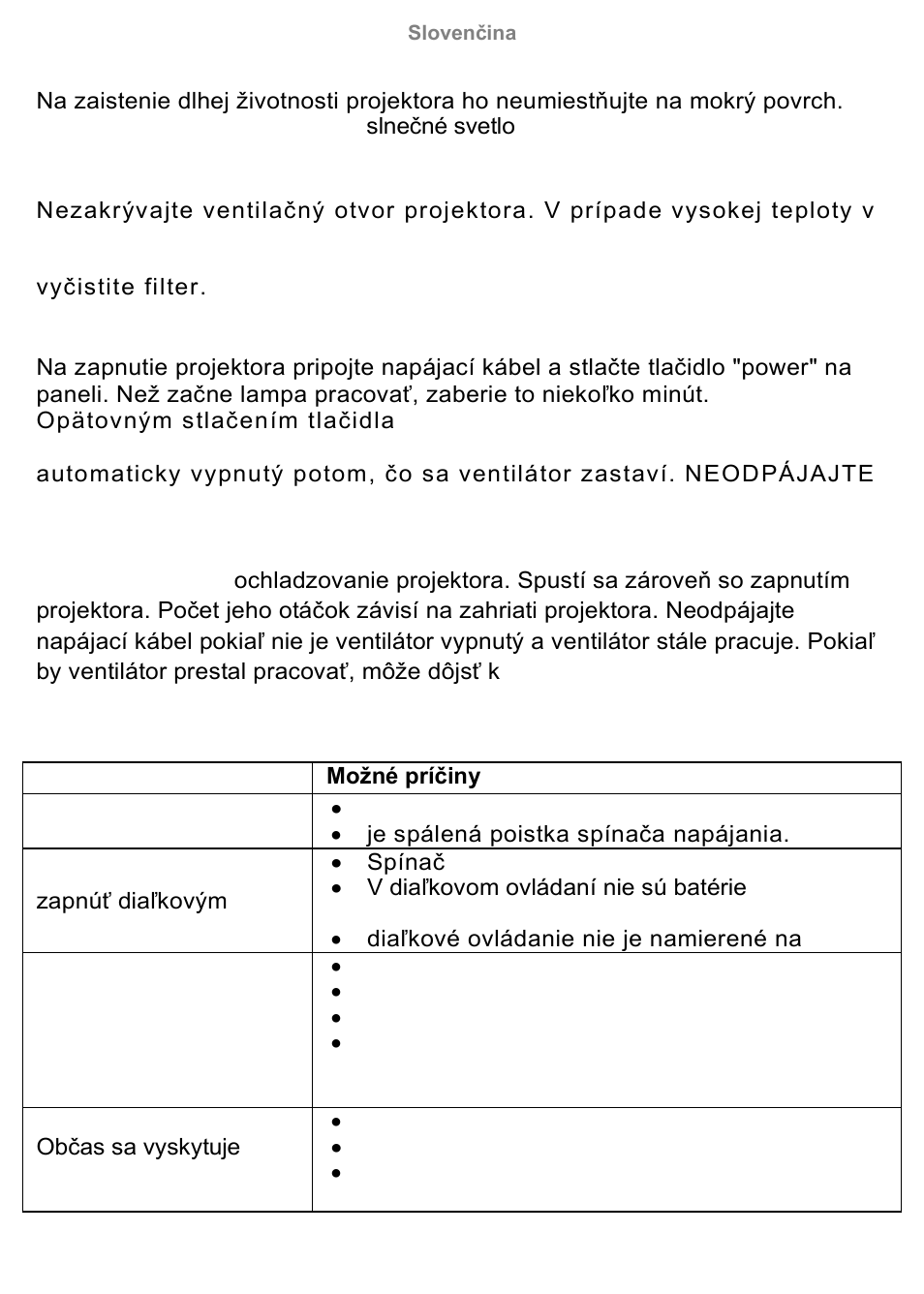 Riešenie problémov | Overmax Multipic 3.1 User Manual | Page 40 / 88