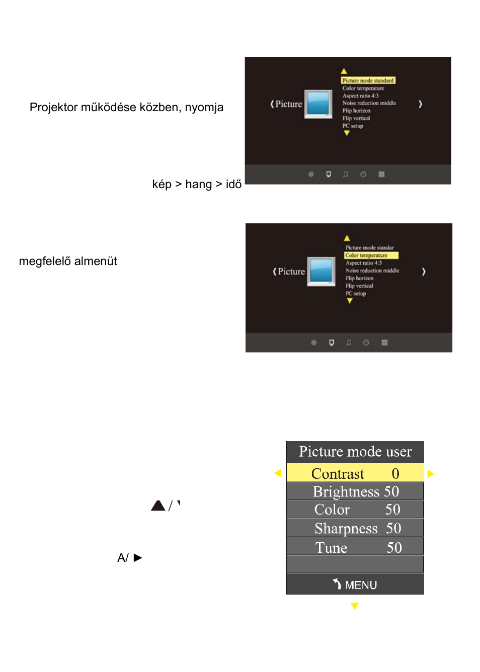 Menü beállítások | Overmax Multipic 3.1 User Manual | Page 72 / 88