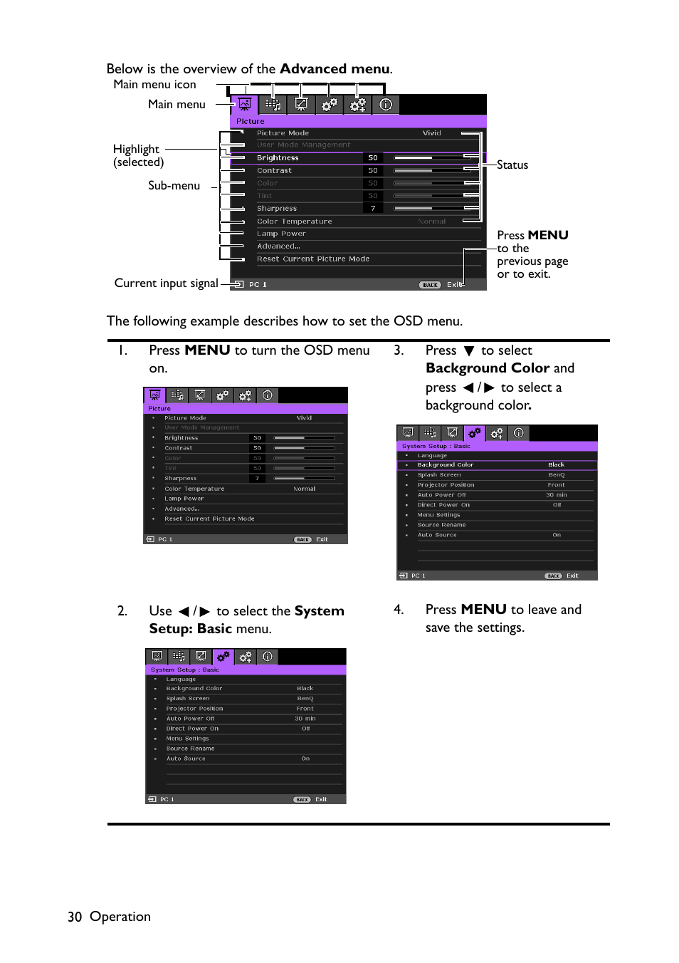 BenQ TH670s User Manual | Page 30 / 75