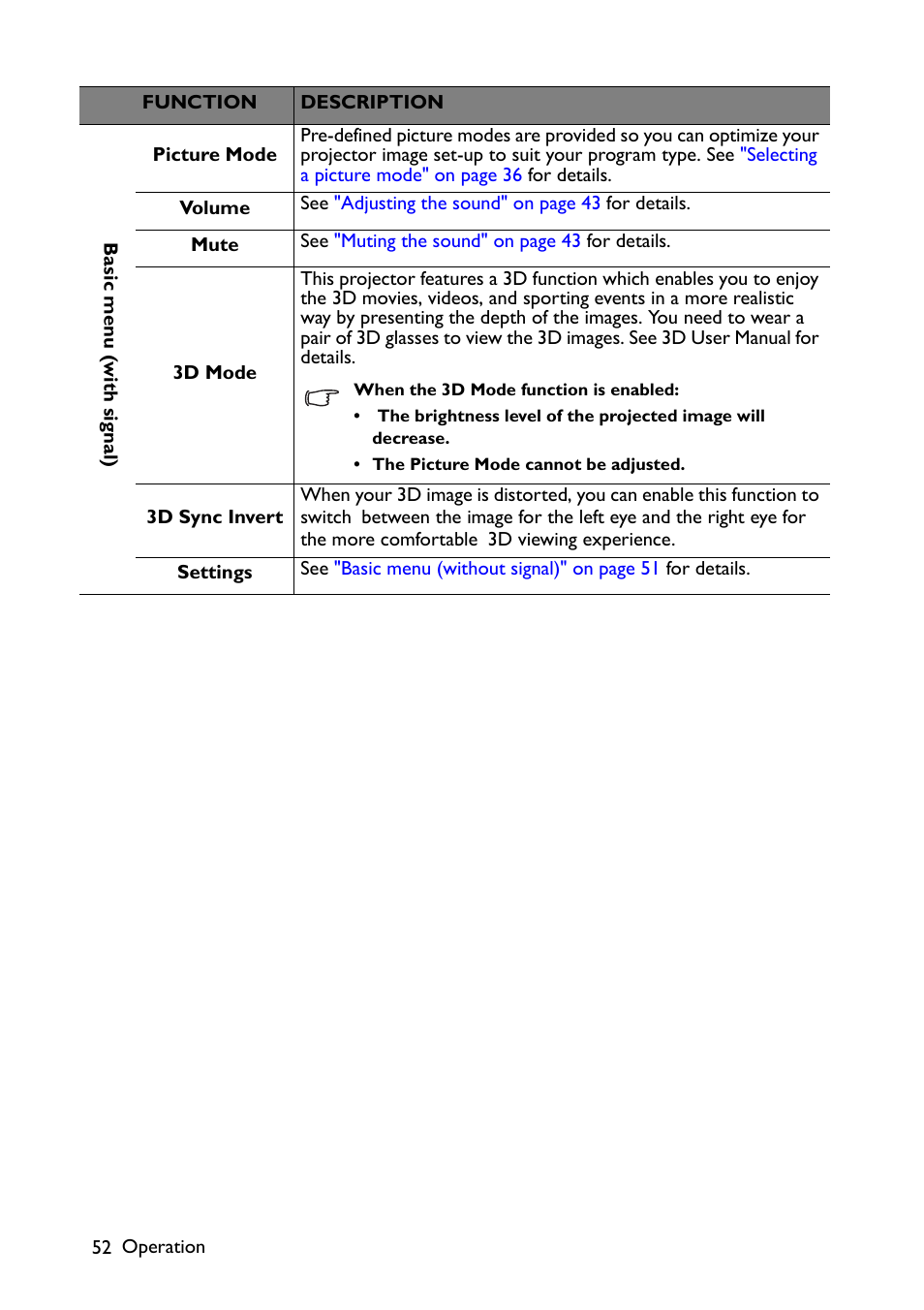 BenQ TH670s User Manual | Page 52 / 75