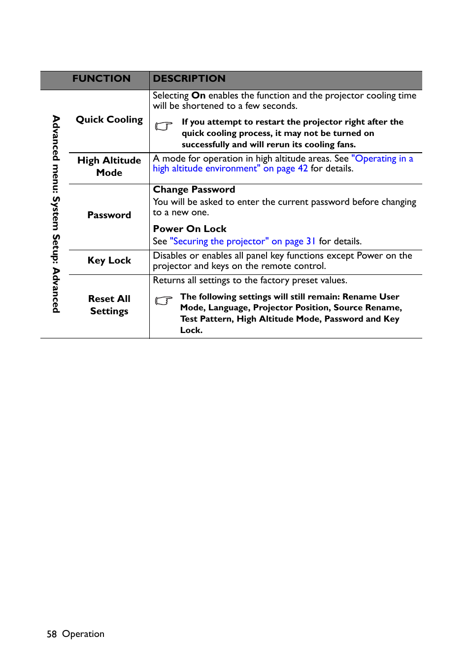 BenQ TH670s User Manual | Page 58 / 75