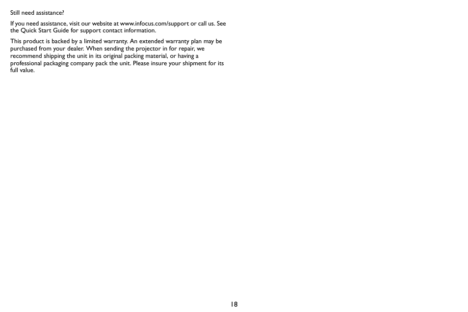 InFocus SP1080 User Manual | Page 19 / 35