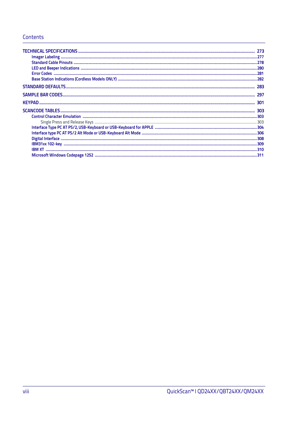 Datalogic QuickScan I QD2400 User Manual | Page 10 / 324