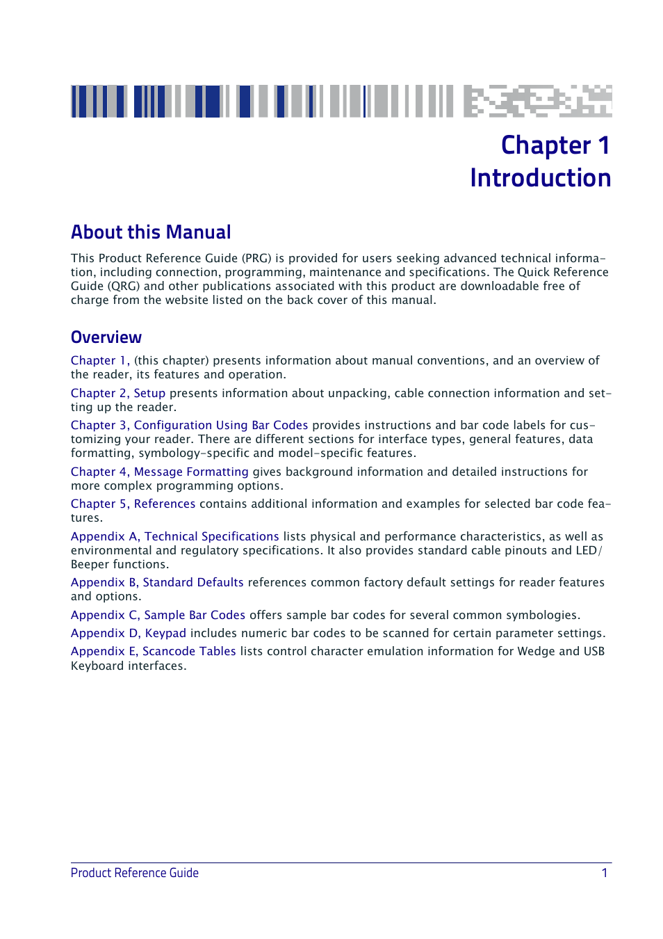 Introduction, About this manual, Overview | Chapter 1 introduction | Datalogic QuickScan I QD2400 User Manual | Page 11 / 324