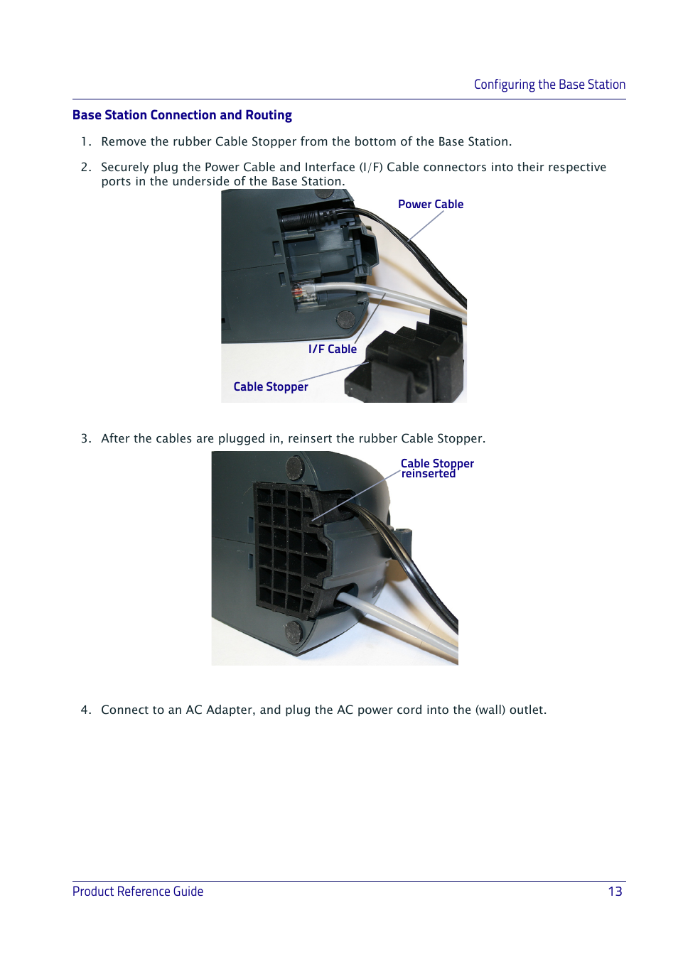 Base station connection and routing | Datalogic QuickScan I QD2400 User Manual | Page 23 / 324