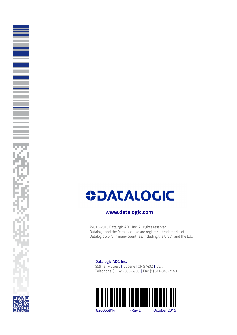 Datalogic QuickScan I QD2400 User Manual | Page 324 / 324